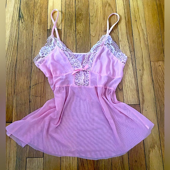 Baby Pink Sheer Slip Top - Picture 1 of 7